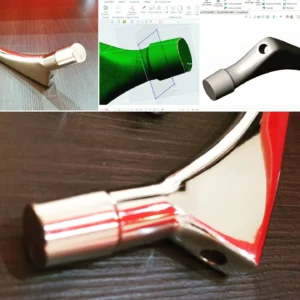 Biomedical Reverse Engineering - reconstructed metal part CAD view